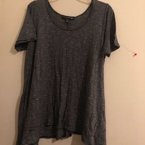 Black Asymmetrical Tee